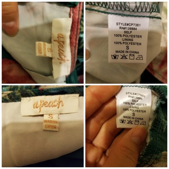 A Peach Silk Emerald Rose 2 Piece Set - Picture 4 of 4